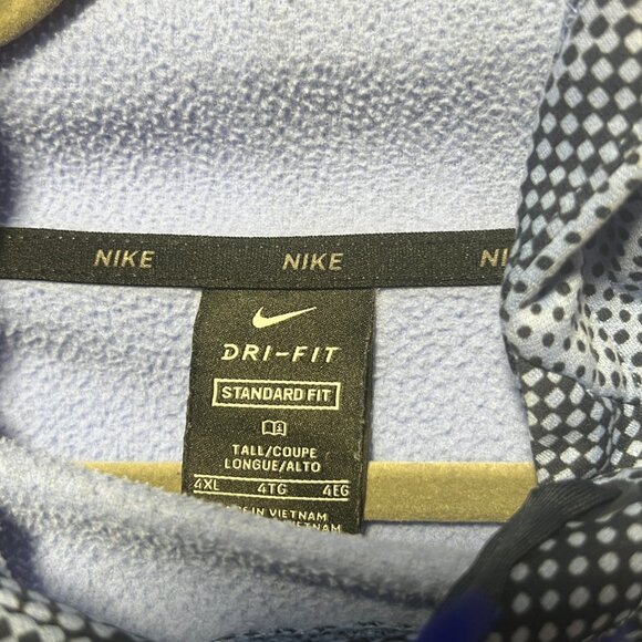 Nike Blue Pullover Hoodie with Swoosh Logo and Kangaroo Pocket SZ 4XL - Picture 3 of 3